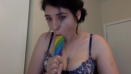 Sloppy And Messy Candy Blowjob With Natalie Heart