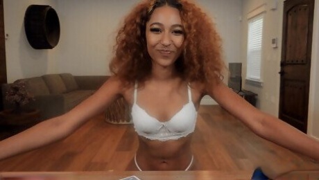 Small tits ebony model Brixley Benz gets fucked in ass by a white dick