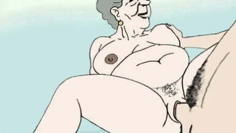 Horny Granny Cartoon that will have you cum in no time