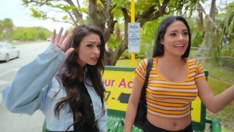 Beautiful lesbies Katana Kombat and Serena Santos amazing porn video