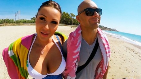Video  Nudist beach fuck scene featuring sweaty Patty Michova