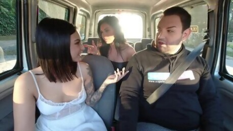 SUGARBABESTV: Greek fake lesbian taxi