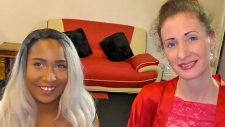 Nervous Mid 40'S First Bukkake With Younger Black Lady